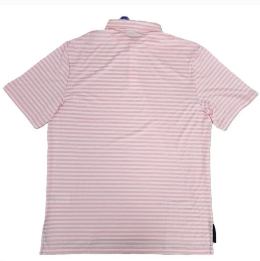 NWT Men's RLX Ralph Lauren Light Pink Striped Polo Shirt